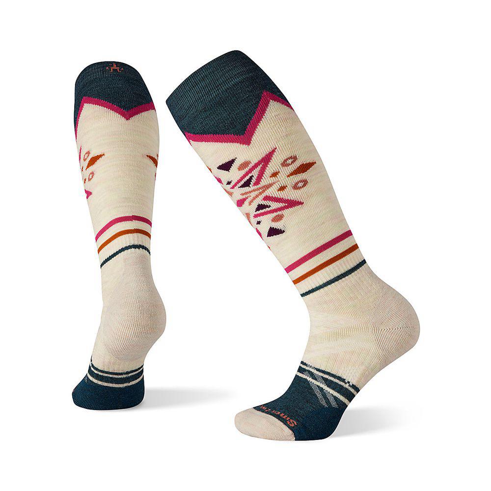 The North Face Performance Ski Full Cushion Mountain Snowflake Pattern Otc Γυναικεια Κάλτσα - Χακί (